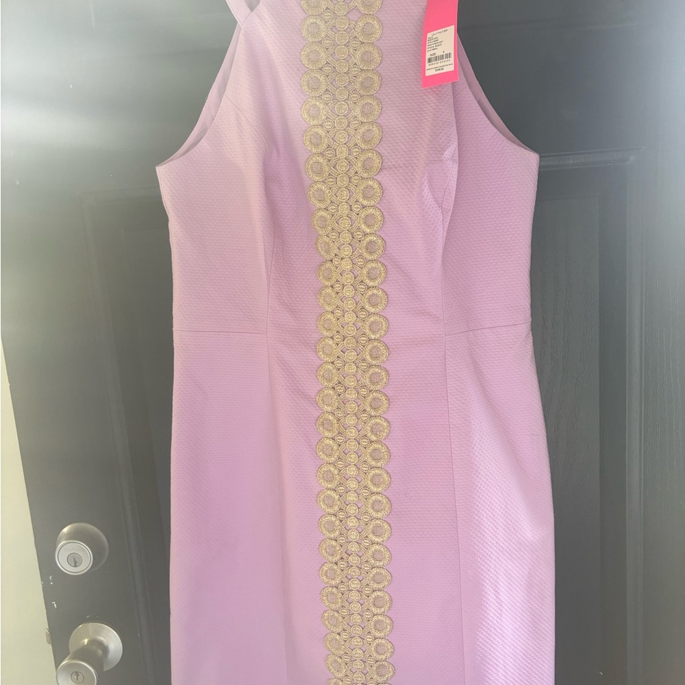 Lilly Pulitzer Lavender and Gold Midi Dress